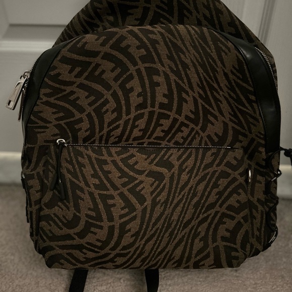 Fendi Dark Patterned Backpack - Picture 9 of 16